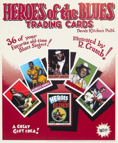 CRUMB. Affiche cartonnée "Heroes of the Blues"
