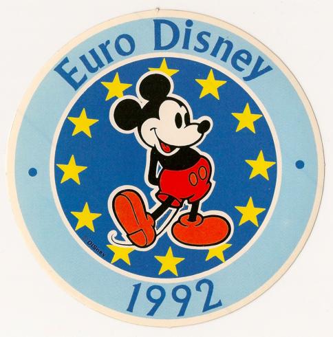 DISNEY . Autocollant Euro Disney "Original Mickey"