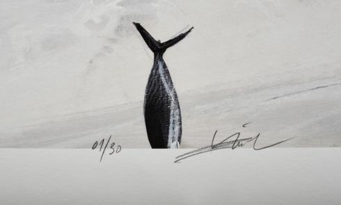 Enki Bilal • "AMIR FAZLAGIC" Estampe pigmentaire numérotée signée,limitée 30 ex.