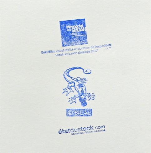 Enki Bilal "La Shoah" Estampe pigmentaire numérotée signée limitée 30ex E.A