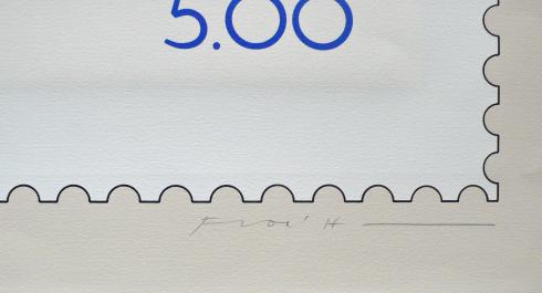 FLOC'H . Rare sérigraphie "Klein's blue" E.A signée