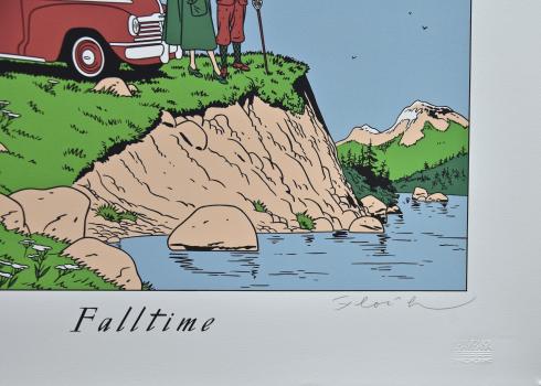 FLOC'H . Sérigraphie "Falltime" 4 saisons E.A signée 