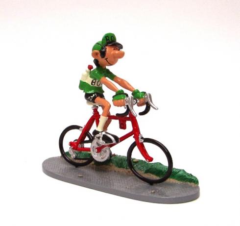 FRANQUIN . Gaston PIXI "Gaston cycliste Maillot vert vélo rouge"