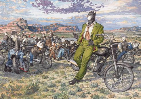Guarnido "Amarillo's road" Affiche édition d'art 24x18cm