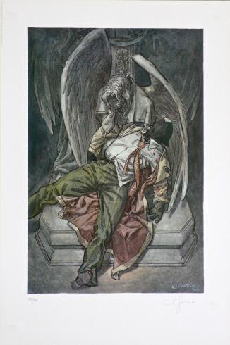 Guarnido. Affiche édition d'art " La tombe"numérotée signée 300ex.
