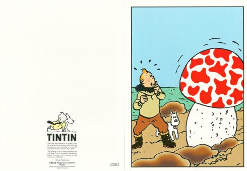 Hergé • "TINTIN : L'Etoile mystérieuse" Carte double