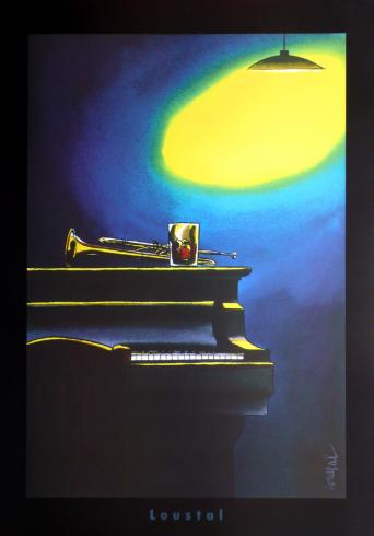 LOUSTAL . Affiche Édition d'Art  "PIANO"