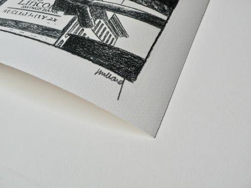 Juillard-Estampe " New-York Paris"  grand format panoramique- Numérotée signée 25ex.