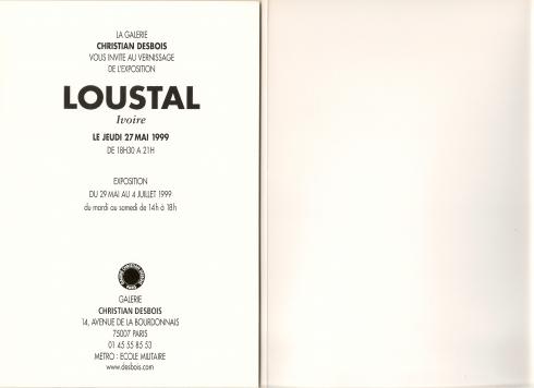 Loustal • "Exposition Ivoire" Carte double d'invitation 1999