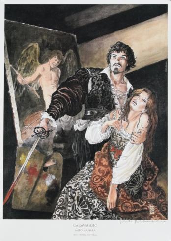Manara -Affiche "Caravaggio " signée
