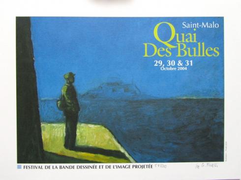 PINELLI . Affichette Édition d'Art signée - "Quai des Bulles 2004"