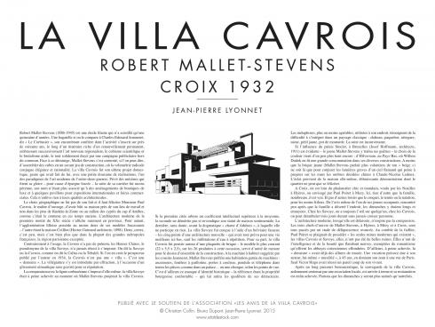 Portfolio " Robert Mallet Stevens la villa Cavrois 1932