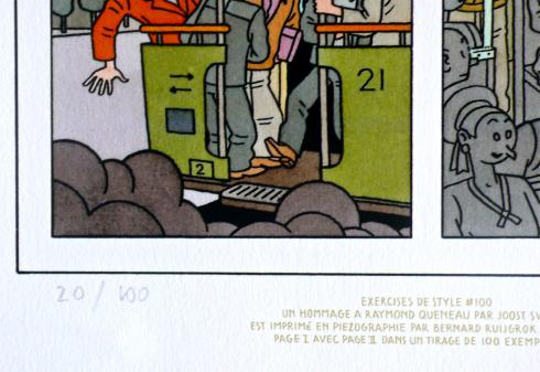 SWARTE "Un hommage à Raymond Queneau" Estampe numérotée signée 100ex.
