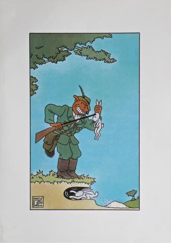 Swarte. Affiche " Le lapin vengeur" 1983