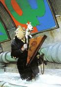 BILAL . Carte postale. " Hommage à Hergé " - livraison gratuite !
