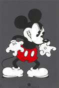 DISNEY . Petite Sérigraphie "Mickey Mouse angry"