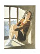 Gibrat - Affiche édition d'Art "Jeanne à la fenêtre"signée