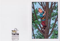 HERGÉ . Carte Double "Tintin arbre"