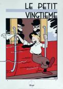 HERGÉ .Tintin. Sérigraphie - Petit Vingtième "dupondt"