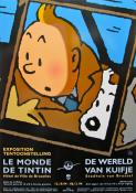 HERGÉ . TINTIN - Affiche d'expo "Le Monde de Tintin" 1994