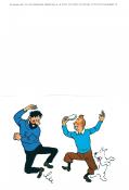 Hergé • "TINTIN & Cie euphoriques" Carte double