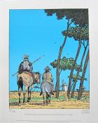 JUILLARD . Sérigraphie "Épisode de Don Quichotte de Cervnates"