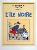 TINTIN . SERIGRAPHIE - Couverture " L' ILE NOIRE "